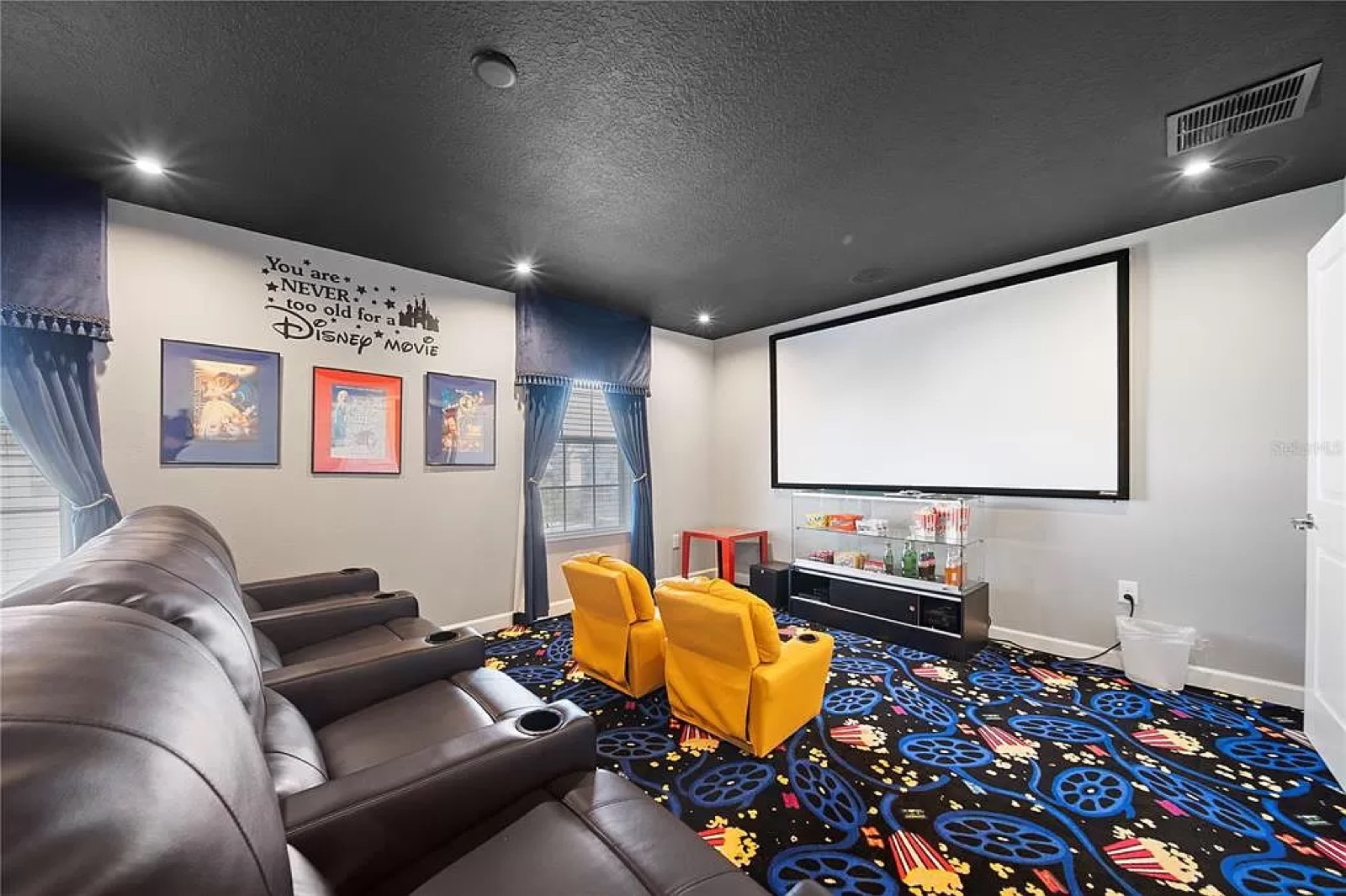 Movie theater with concession stand
