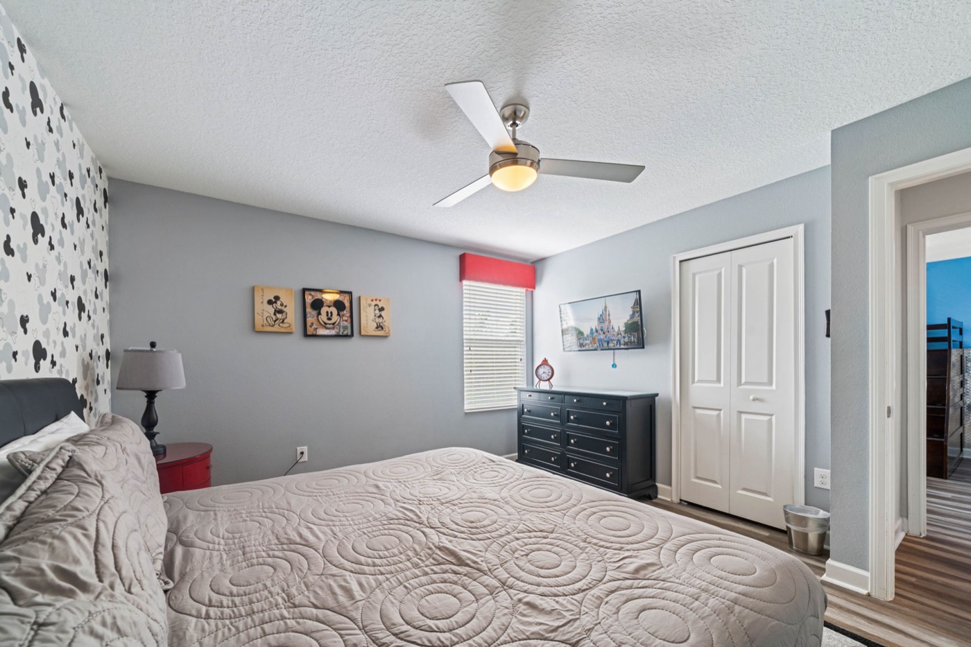 Mickey and Minnie themed bedroom