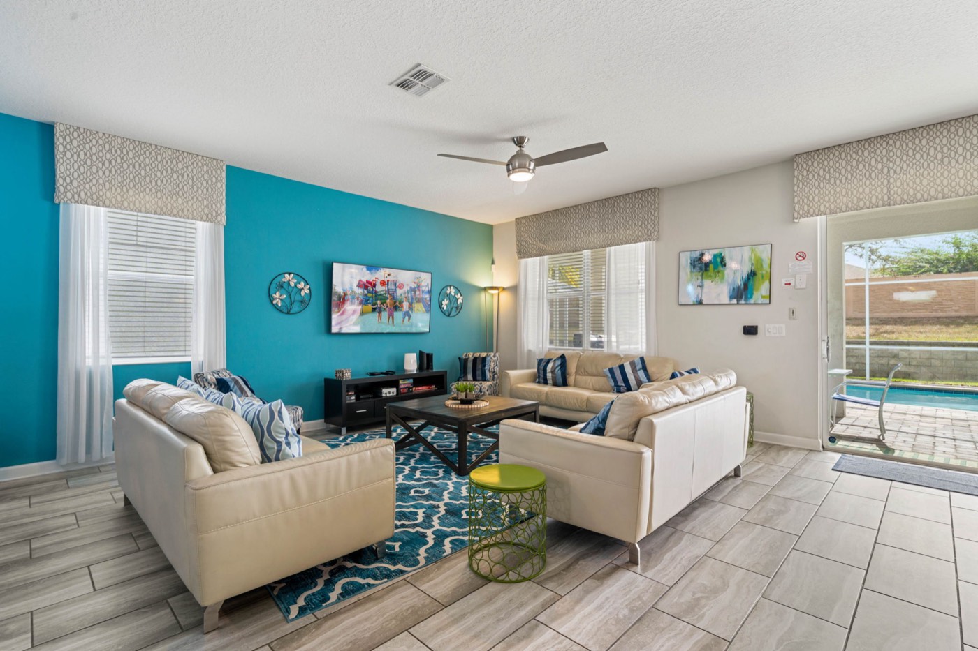 Villa living room seating area
