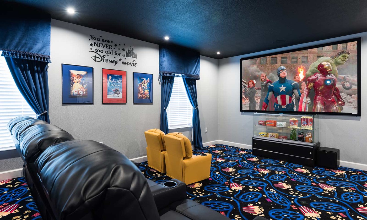Movie theater full room view